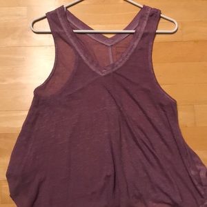 Purple flowy tank top